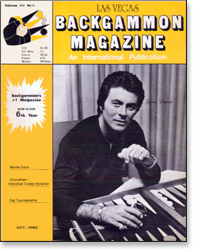 Las Vegas Backgammon Magazine Oct 1980