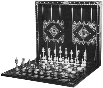 Chess and backgammon set