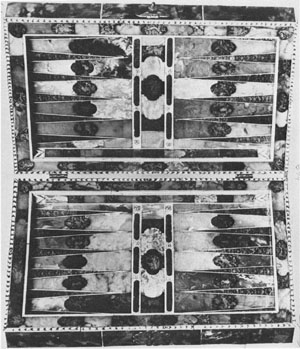 Oak backgammon board