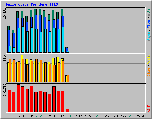 Daily usage for June 2025