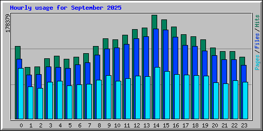 Hourly usage for September 2025